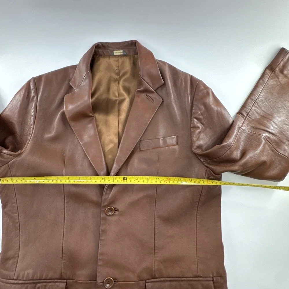 Vintage Banana Republic Leather Blazer Size 40R Brown